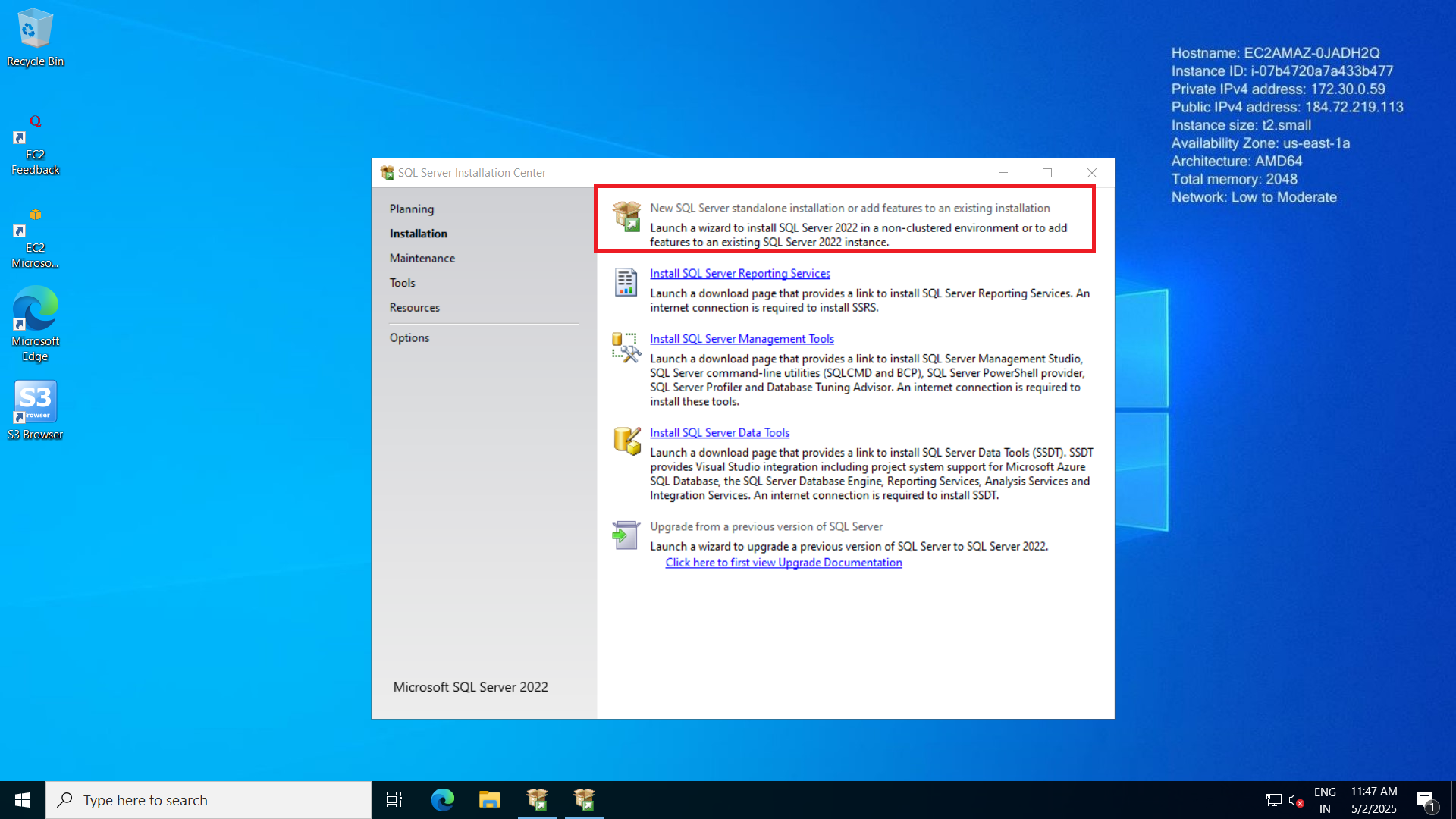Navigate to System Tools